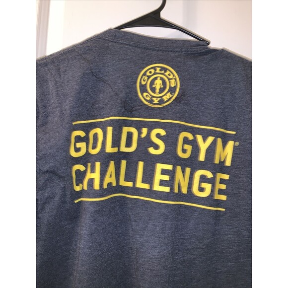 Golds Gym Men’s Short Sleeve T-Shirt "Challenge Accepted" Size Medium Gray - Picture 8 of 9